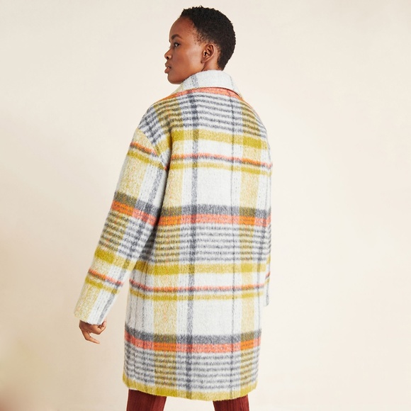 Eva Franco Camille Double-Breasted Plaid Coat - Picture 4 of 4